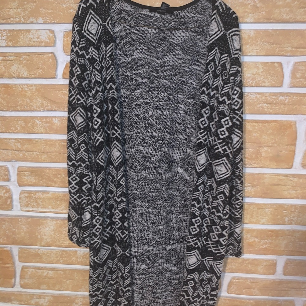 Black Geometric Cardigan